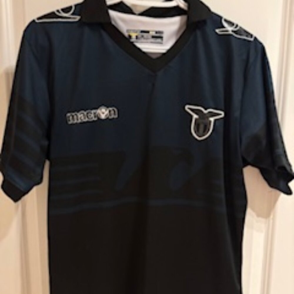 S.S. Lazio Macron Jersey - Personalized  - Size Medium - Navy/Black